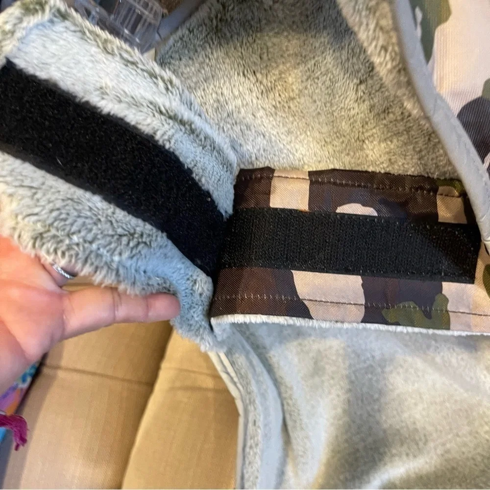 Top paw camouflage dog coat reflective fleece lined L